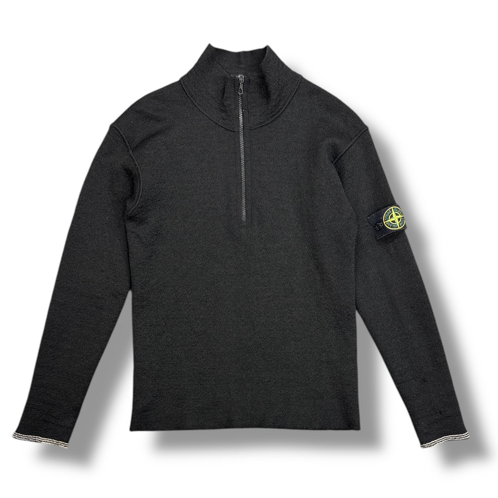 STONE ISLAND 腕章ハーフジップニット セーター ストーンアイランド M