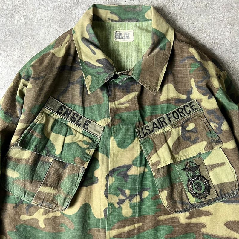 70s US ARMY 米軍実物 4th ERDL グリーンリーフ カモ ジャングル