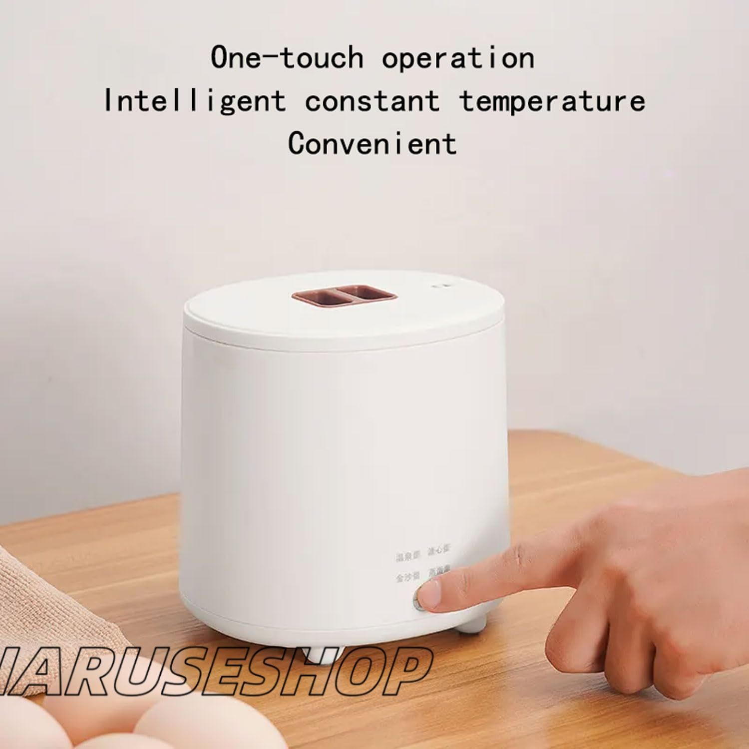 スマートミニ卵ボイラー 4モード自動多機能卵調理器 卵4個の容量 自動電源オフ機能付き 蒸し卵 固ゆで卵 半熟卵用