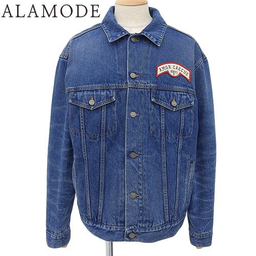 GUCCI(グッチ) GG デニムジャケット アウター アパレル ファッション Gジャン フロッキーロゴ オーバーサイズ 48 コットン ブルー青 475024 メンズ 40802120972【アラモード】