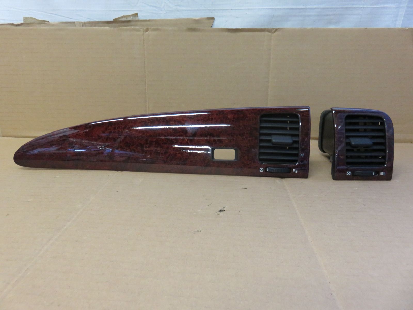 ★STD4014 トヨタ ソアラ UZZ40 前期/ダッシュボード インパネ ウッドパネル エアコン吹出口/茶木目 純正 255644-4010/レクサス SC430共通