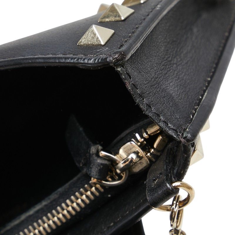 【美品】VALENTINO ヴァレンティノ　ロックスタッズ　チェーンショルダー ヴァレンティノ ロックスタッズ チェーンポーチ チェーン