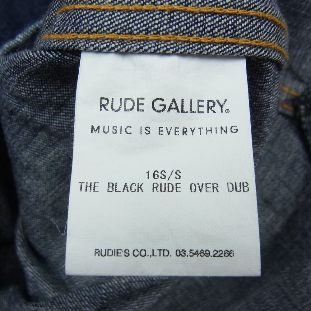 RUDE GALLERY ルードギャラリー デニムジャケット レザー 切替 デニム ウェスタン ジャケット インディゴブルー系 3【中古】