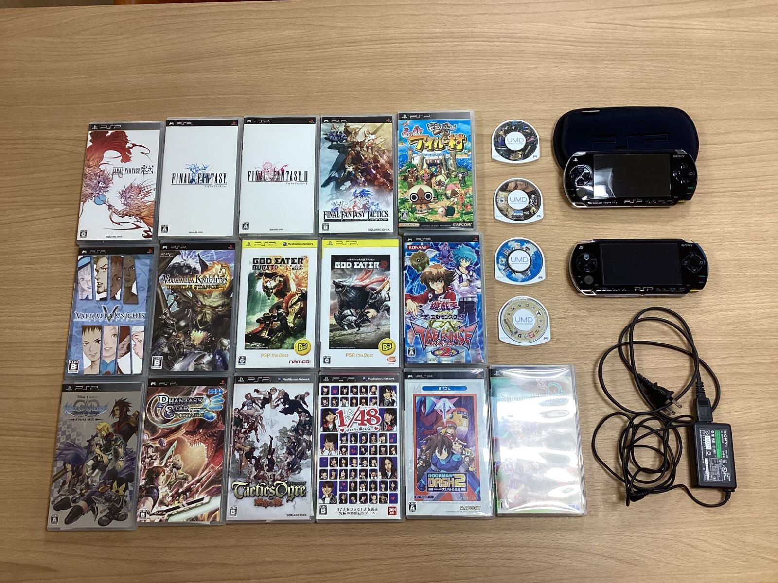 I488 PSP1000 (ジャンク品)本体×2 ソフト×20個 おまとめセット