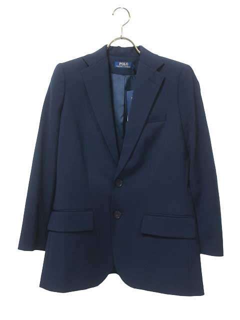 新古品 POLO RALPH LAUREN ポロ ラルフ ローレン ジャケット 160 88A ネイビー 4サイズ ウール混＿S14＿セルモアから ＿s-0084-r14