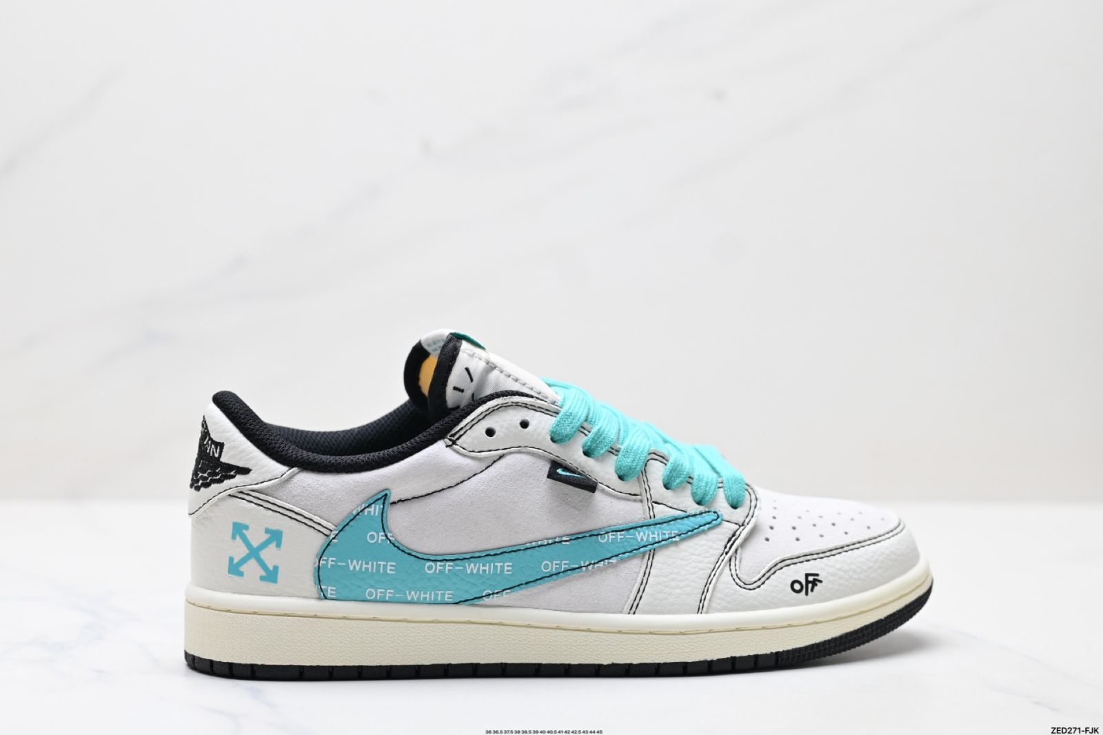 Travis Scott x Air Jordan 1 ”Reverse Mocha AJ1 TS コラボレーション リバースフック ローカット カルチャーバスケットボールシューズ-WTO輸入2