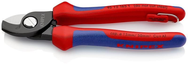 クニペックス KNIPEX 9512-165TBK ケーブルカッター 落下防止 BK