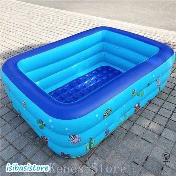 ビニールプールファミリープール家庭用子供用プール大型水遊び大きいプール四角子供PVC素材独立気室暑さ対策厚く