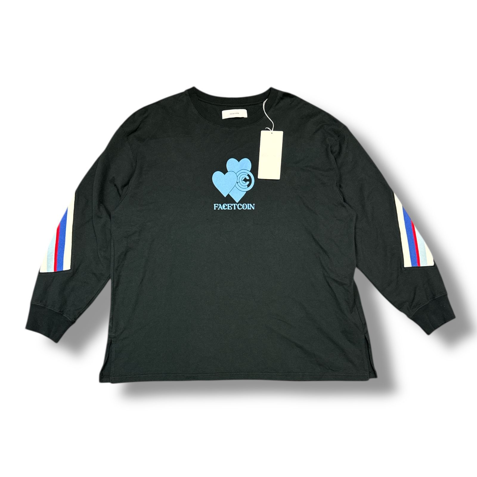 参考上代30800円 FACETASM×CPD 24AW LOVE RIB LONG TEE ラブリブロングTシャツ 長袖カットソー ロンT ファセッタズム コインパーキングデリバリー コラボ CPD-TEE-U01 ブラック 4 92279A8