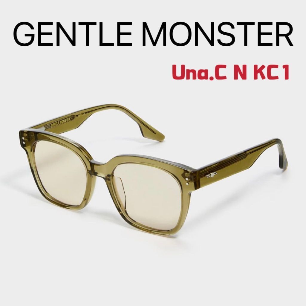 GENTLE MONTSER Una.C N KC1 サングラス 新品未使用 スクエアアセテートフレーム/ ブラウンティントレンズ 正規品 R197  - メルカリ