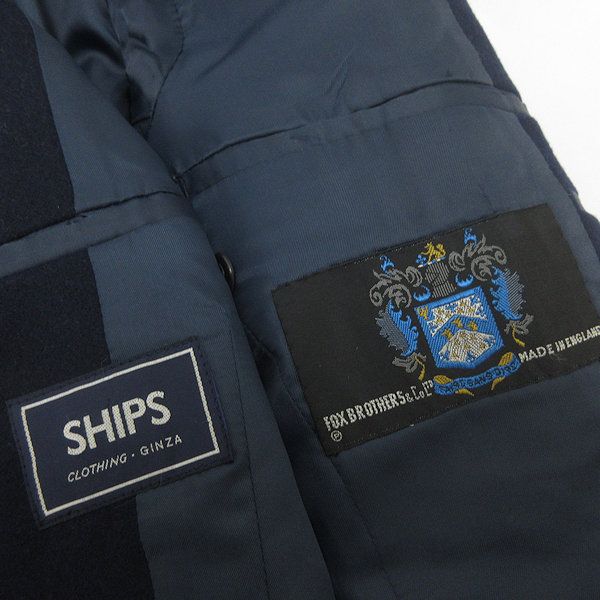 H□シップス/SHIPS 英国製生地FOX BROTHERS メルトン テーラード