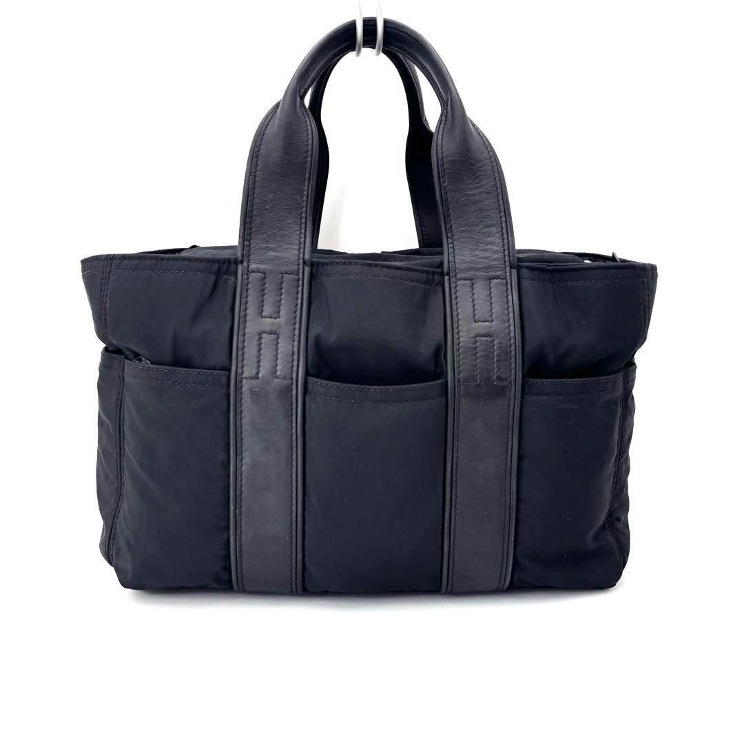 HERMES エルメス　アカプルコPM ハンドバッグ　ブラック　ミニトート エルメス アカプルコ PM トートバッグ Hermes バッグ ナイロン