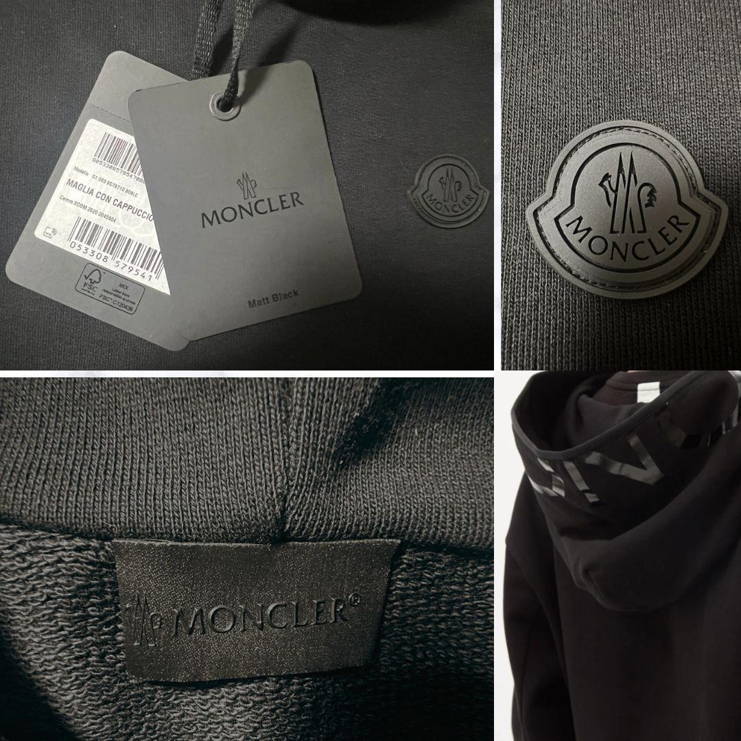 【新品未使用】MONCLER CROPPED MAGLIA パーカー　S　黒色 定価10万円！！☆新品未使用タグ付き品☆MONCLER Maglia Women