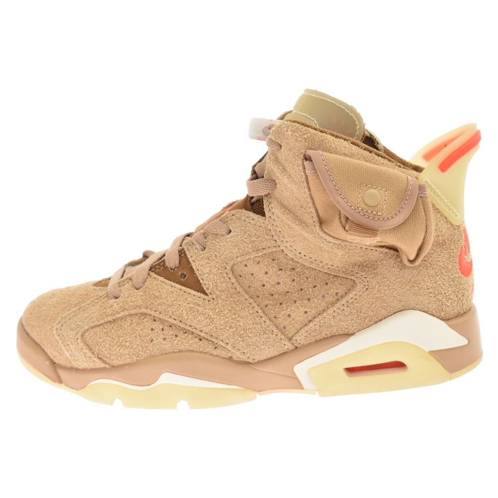 暖色系 NIKE ナイキ AIR JORDAN6 RETRO SP TRAVIS SCOTT British Khaki