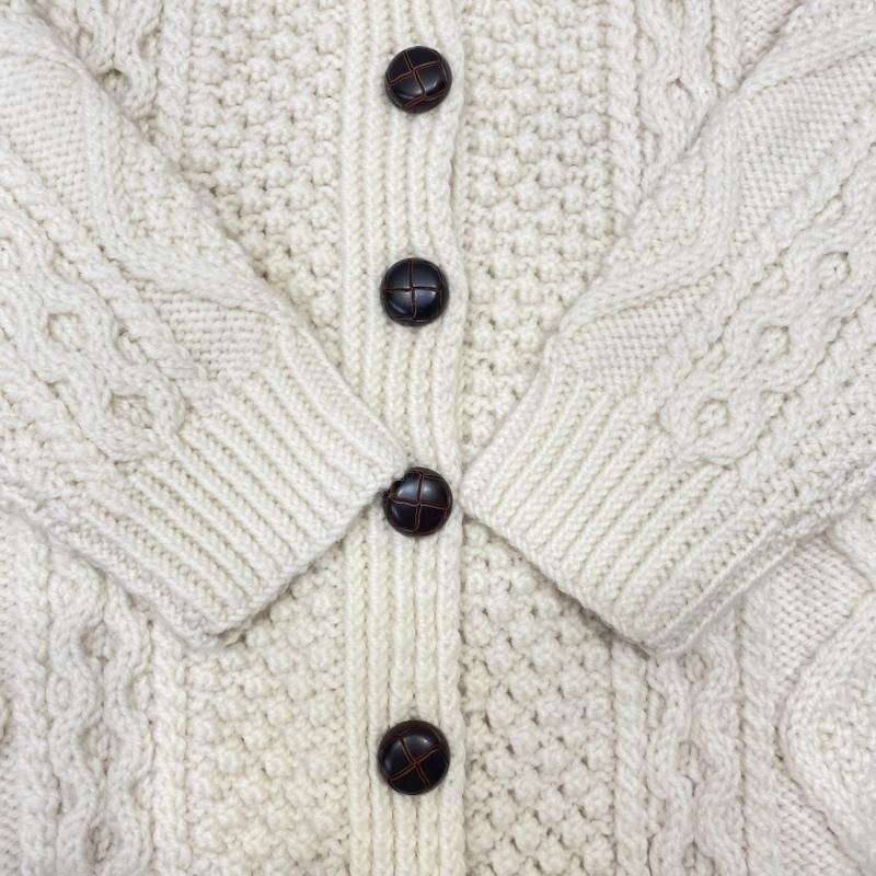 古着 Aran Woolen Mills アランウーレンミルズ メリノウール ハンドニット フィッシャーマン ケーブル カーディガン S 10137975 10137975 USED 古着 ニット、セーター 長袖 Aran Woolen Mills アランウー