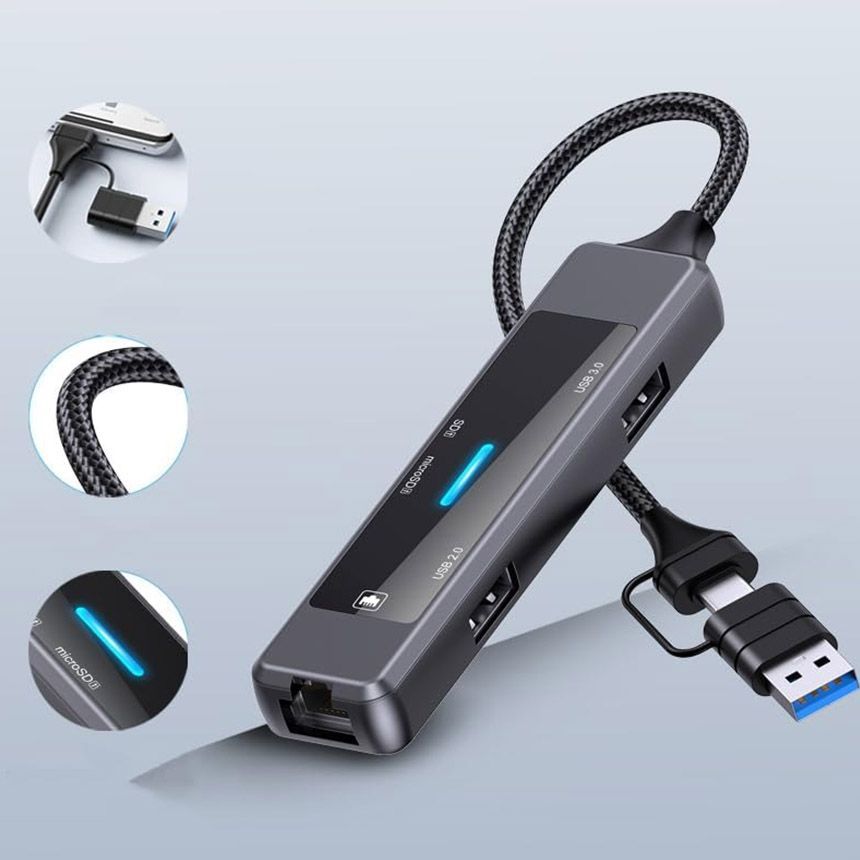 USBハブ 3個セット カードリーダー USB3.0 5Gbps USB C ハブ