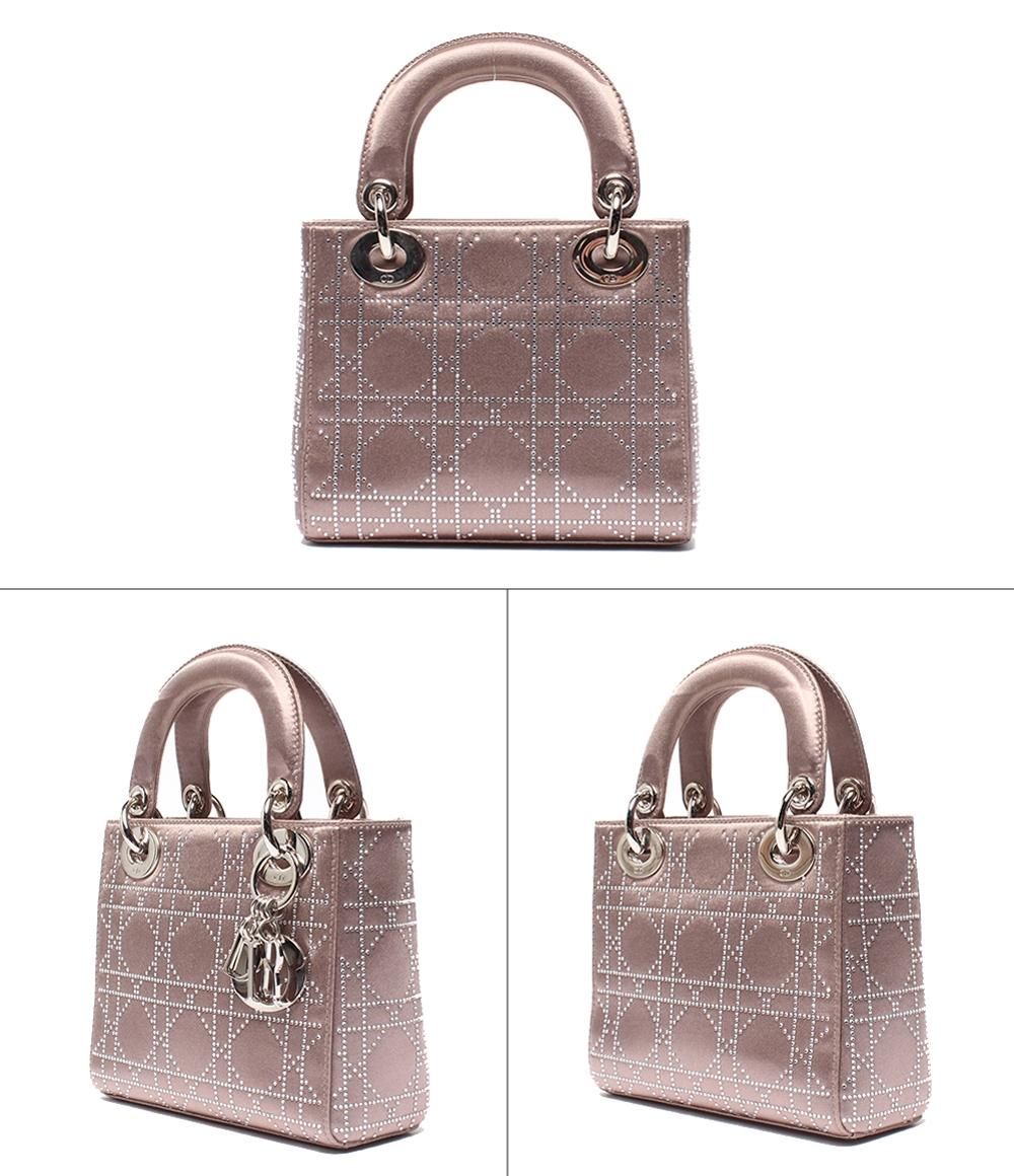 クリスチャンディオール ハンドバッグ ラインストーン サテン Christian Dior