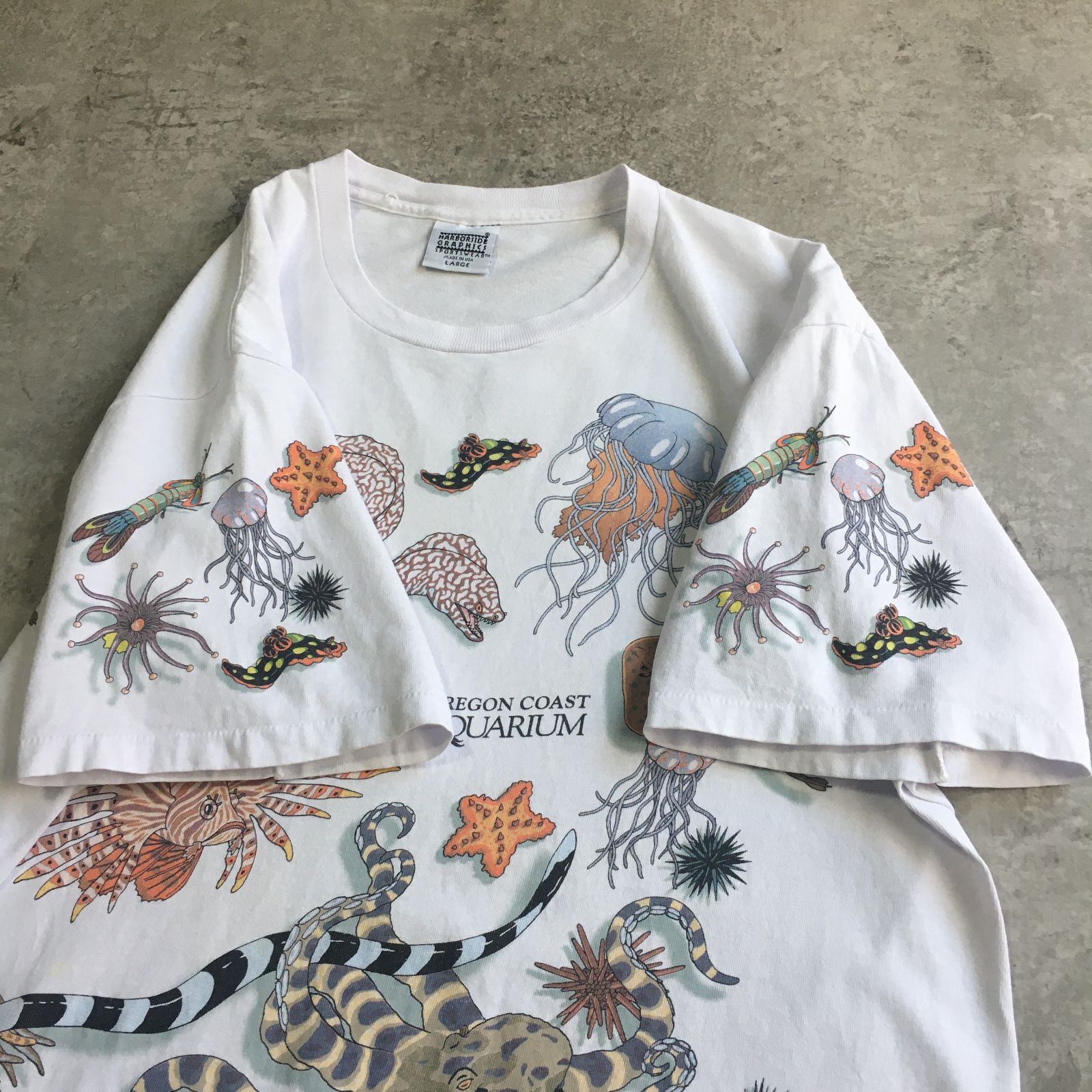 【80’s】　Harborside Graphics カヌーTシャツ L 古着 90s USA製 ORVIS × Harborside Graphics 「Native American