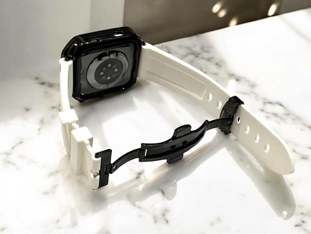 コーチ ブラック アップルウォッチ ラバー バンド ベルト シリーズ9