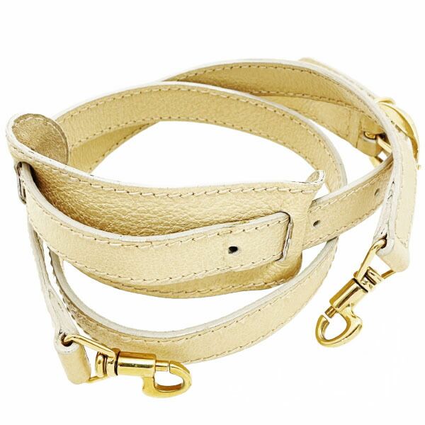 グッチ バッグストラップ レザー 革 クリーム系 ゴールド金具 GUCCI ショルダーストラップ ストラップ 斜め掛け ブランド小物