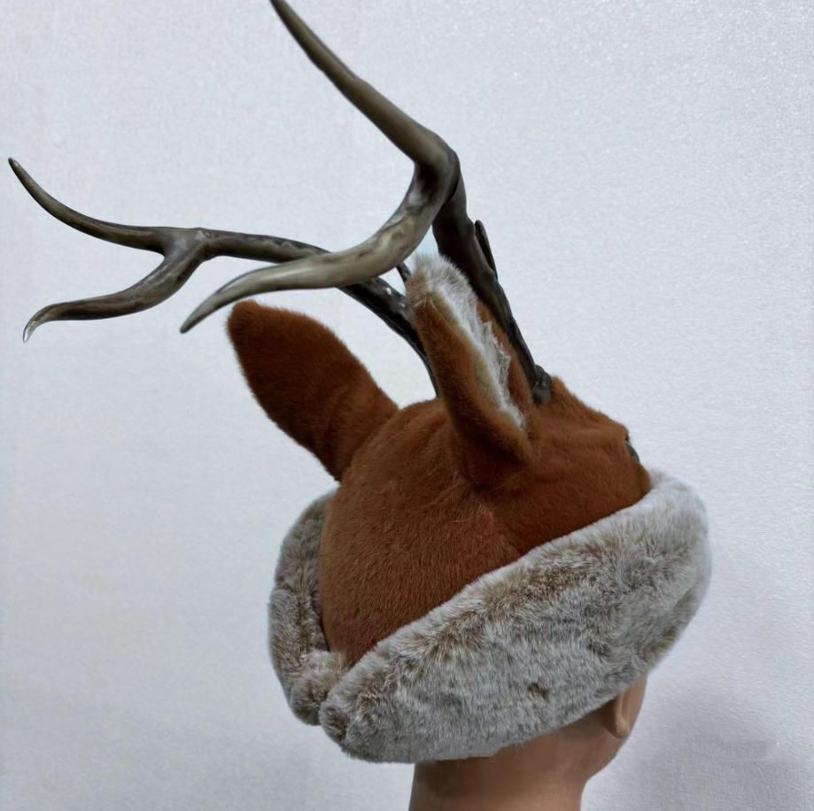 送料無料 民族風オレン春族牽角帽工芸品真皮動物兎馬毛記念品振り子旅行撮影道具