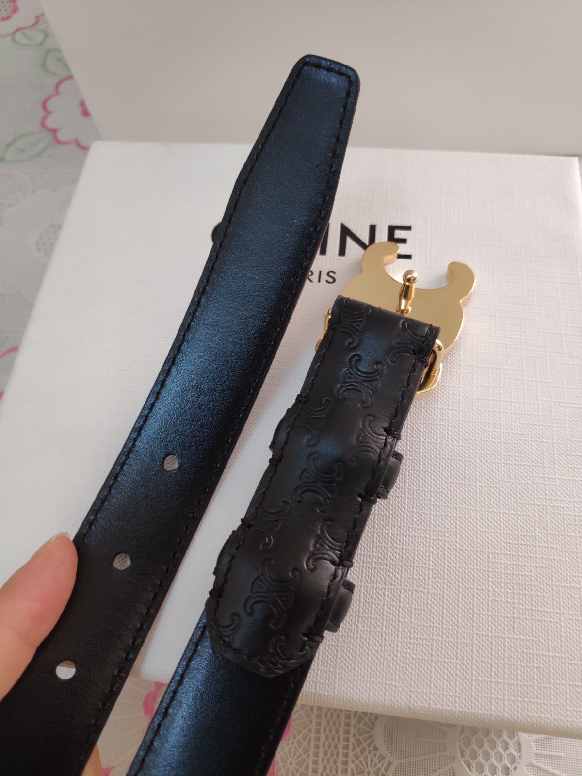 金色金具 レザーベルト