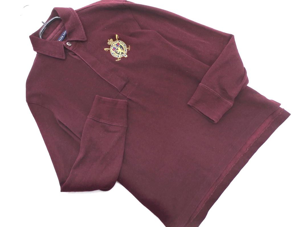 ポロラルフローレン　ポロベア　長袖　ポロシャツ　M Ralph Lauren ラルフローレン 長袖 ポロシャツ sizeM/ボルドー
