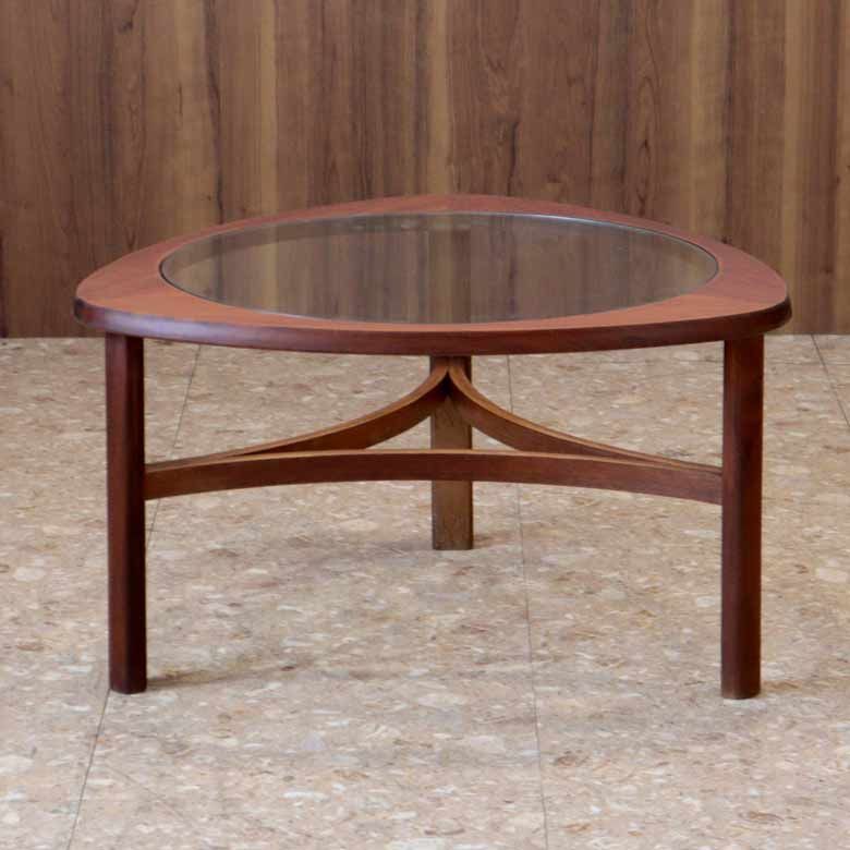 ローテーブル NATHAN ガラステーブル ヴィンテージ 木製 ミッドセンチュリー 北欧