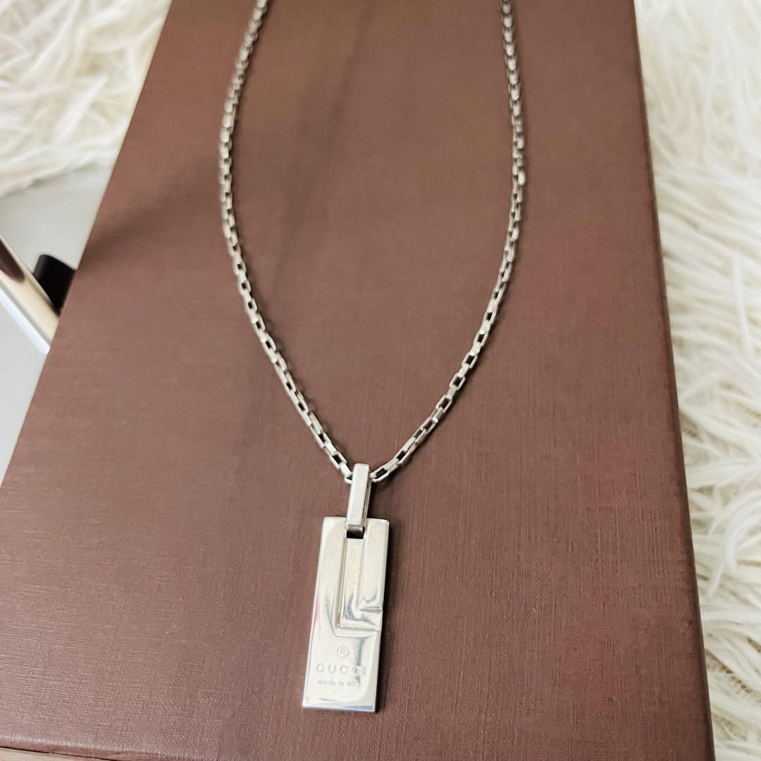 GUCCI グッチ　Gロゴ スクエア ネックレス ペンダントトップ Brandol / GUCCI グッチ ネックレス スクエアG カットアウト