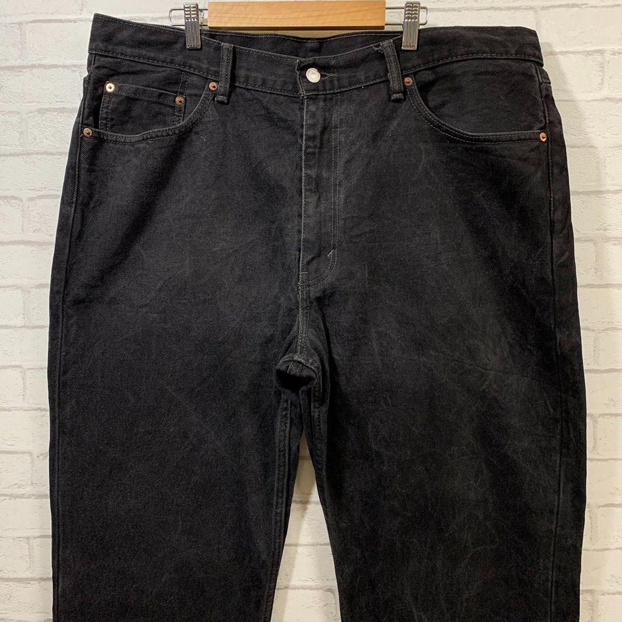 【17年製造】USA規格 リーバイス 550 バギーブラックデニム W40L30