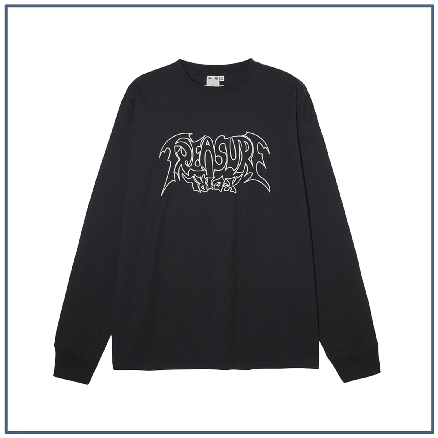 【タグ付き美品】X-girl × TREASURE」コラボレーションアイテム ロングスリーブTシャツ  L/S BIG TEE（BLACK）Mサイズ