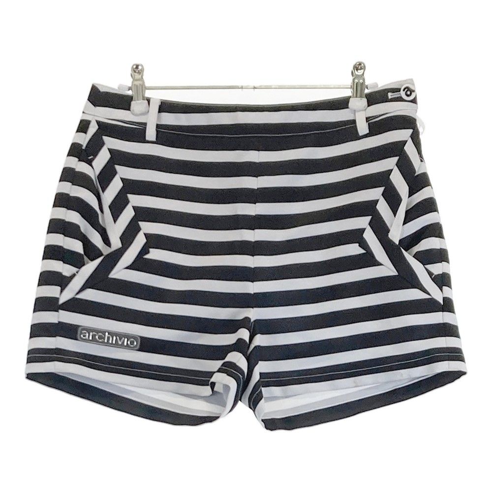 新品❤️アルチビオ❤️ショートパンツ サイズ：38 ARCHIVIO アルチビオ ショートパンツ ボーダー柄 ホワイト