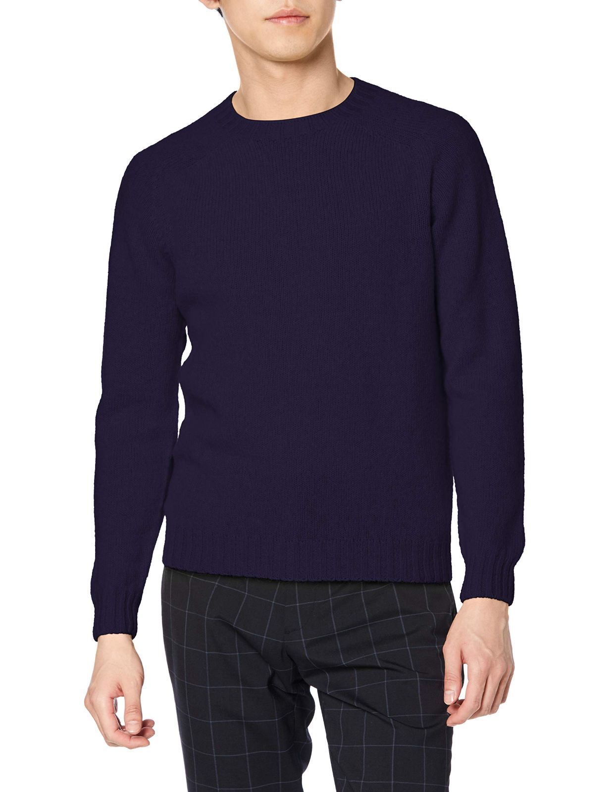 セーター SADDLE SHOULDER CREW ハーレーオブスコットランド NECK SWEATER メンズ