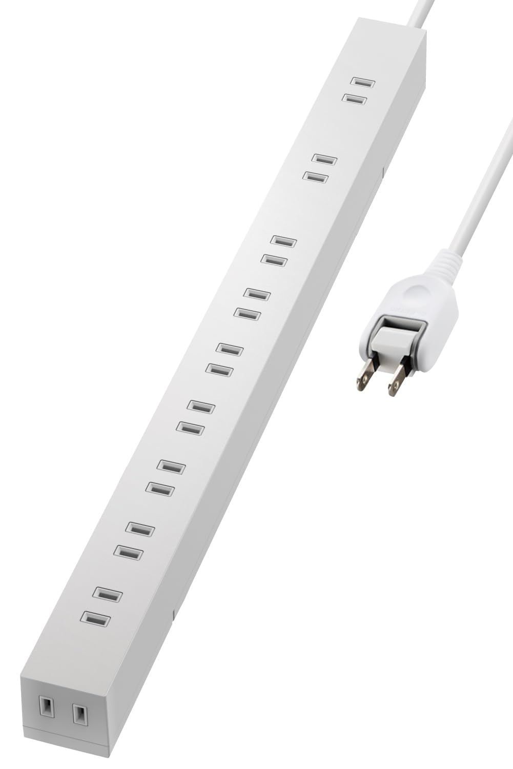 ECT-0105WH ホワイト ・吊下可能な回転パーツ付き】 固定 【 ほこりシャッター 5m 10個口 雷ガード 電源タップ エレコム