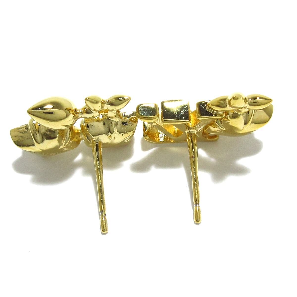 ゴールド 両耳 3.5×21mm ピアス シルバー925（両耳 3.5×21mm