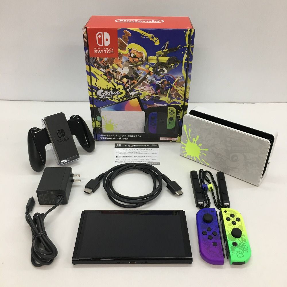 05w02932【美品 Nintendo Switch】ニンテンドースイッチ本体 有機ELモデル スプラトゥーン3エディション ＊動作確認済＊  ゲームハード ◎中古品◎ - メルカリ