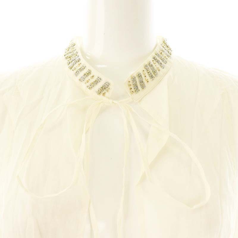 Curensologyカレンソロジー⭐︎美品オーガンビジューブラウス黒 Curensology（カレンソロジー）の「Curensology(カレンソロジー