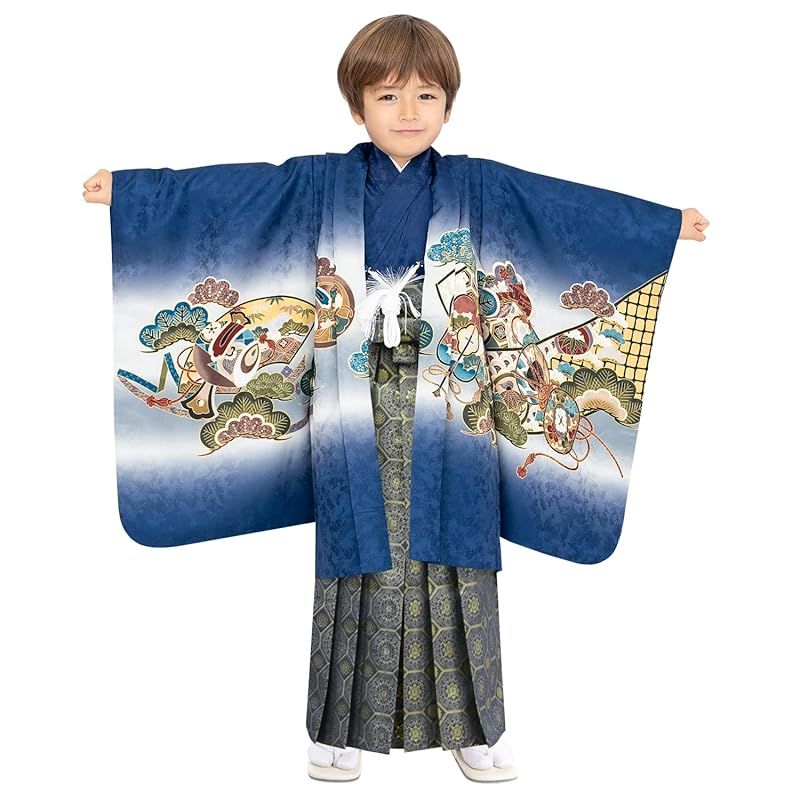 KYOETSU] [キョウエツ] 七五三 男の子 5歳 着物 袴 セット 絵羽