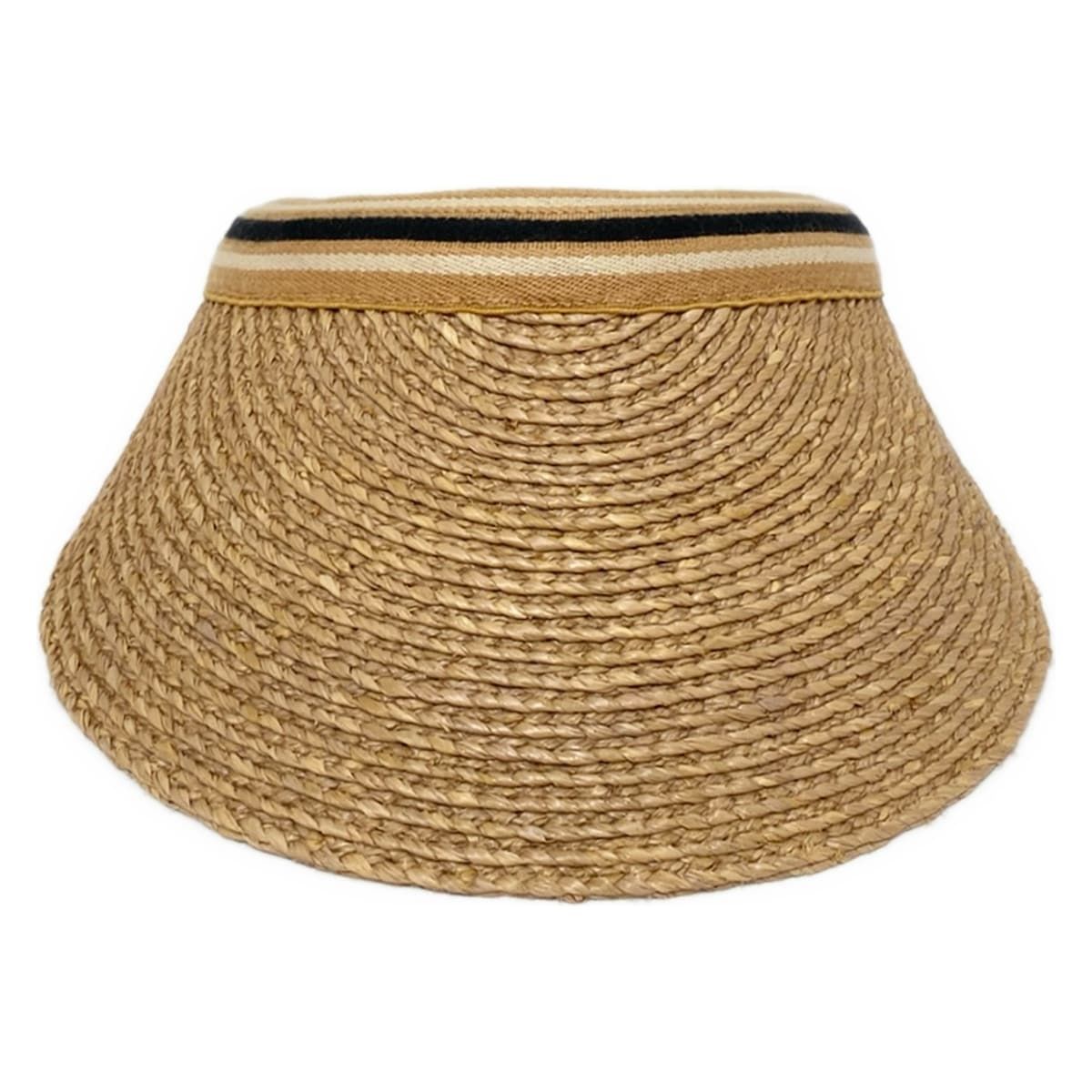 HELEN KAMINSKI ヘレンカミンスキー サンバイザー ONE SIZE - ベージュ×黒 コットン