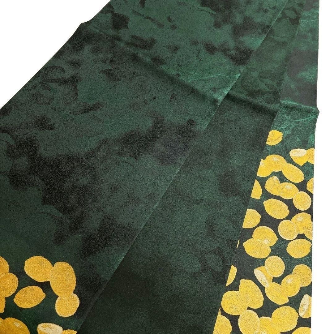 レモン 檸檬 リーフ模様 袋帯 着物 102a p 袋帯 – EMON
