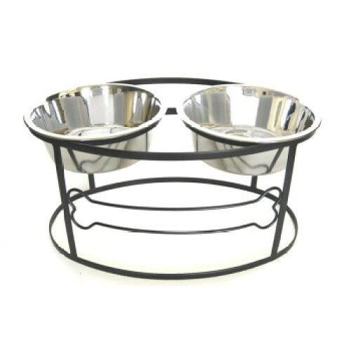 5営業日で発送 正規輸入品 ペッツストップ Pets Stop フードスタンド ボーンダブルダイナー ブラック L RDB3L-BONE 1089905
