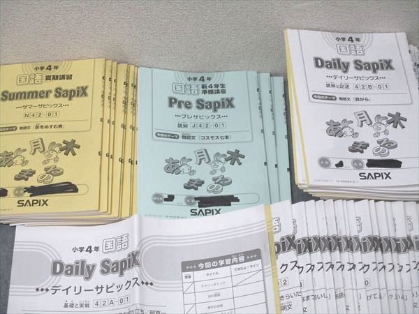 SAPIX 小学4年 国語 プレ/サマー/デイリーサピックス 基礎と実戦/読解