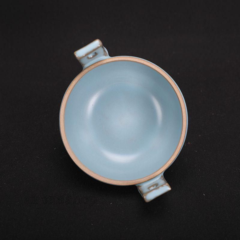宋汝窯天青色三鳳鳥香炉 景徳鎮 陶磁器 装飾品 現代工芸品 美術
