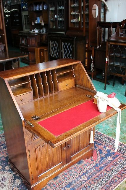 イギリス アンティーク 家具 ライティング ビューロー チェスト 机 156A イギリス アンティーク 家具 ライティング ビューロー チェスト 机