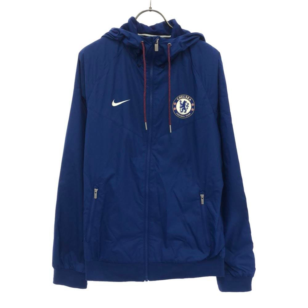 ナイキ Chelsea Football Club 2018-19 プリント サッカー スポーツジャケット S ブルー NIKE 裏メッシュ メンズ