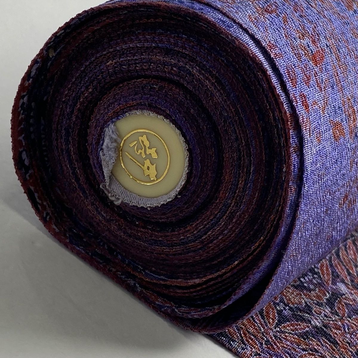反物 秀品 小紋 しゃぶる 草花 縞 草木染 茶色 正絹 【中古】 反物 秀品 小紋 しゃぶる 草花 縞 草木染 茶色 正絹 【中古】