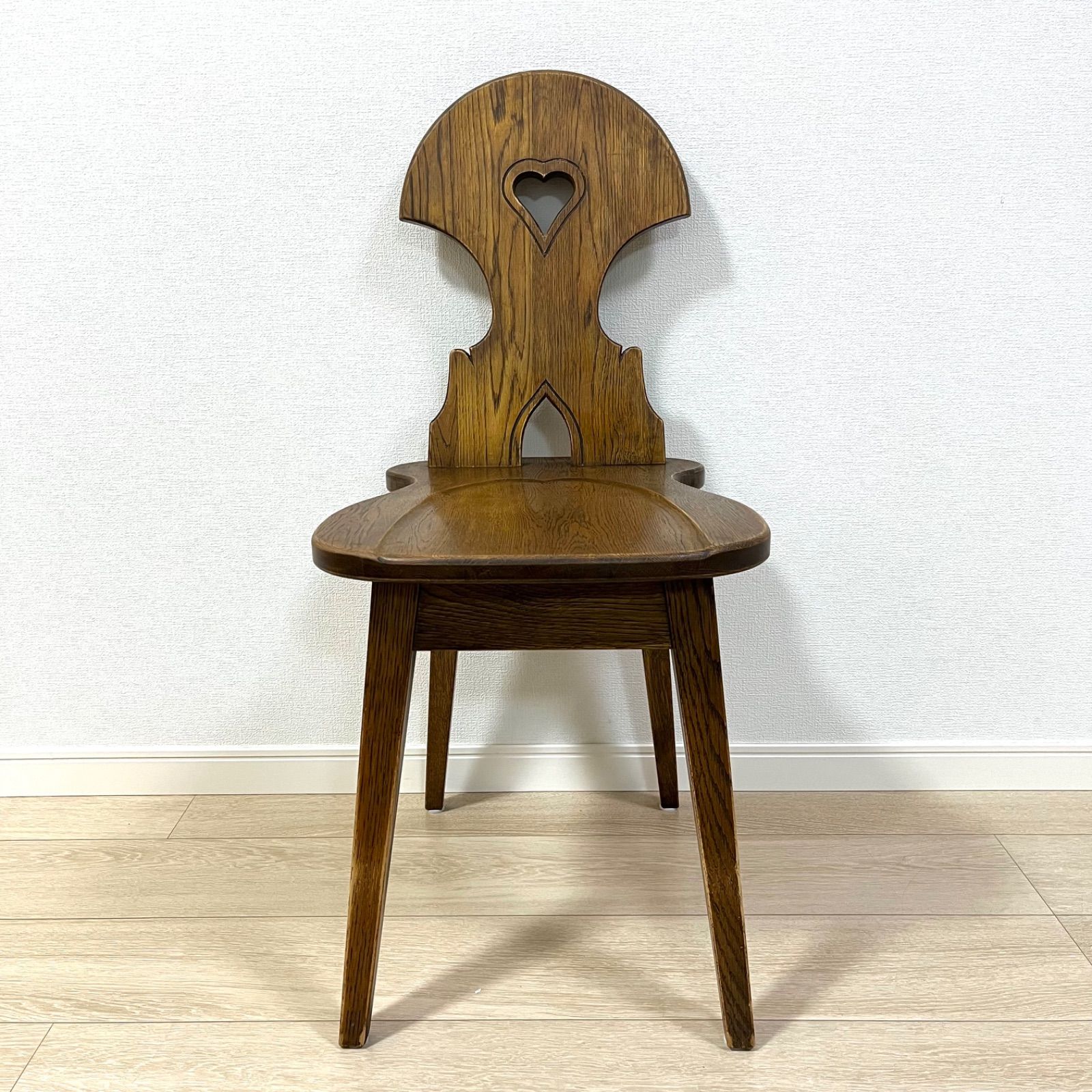 た42 葉山ガーデン ハート背もたれサイドチェア ダイニングチェア チロルチェア アームレスチェア 無垢材 カントリースタイル 北欧インテリア