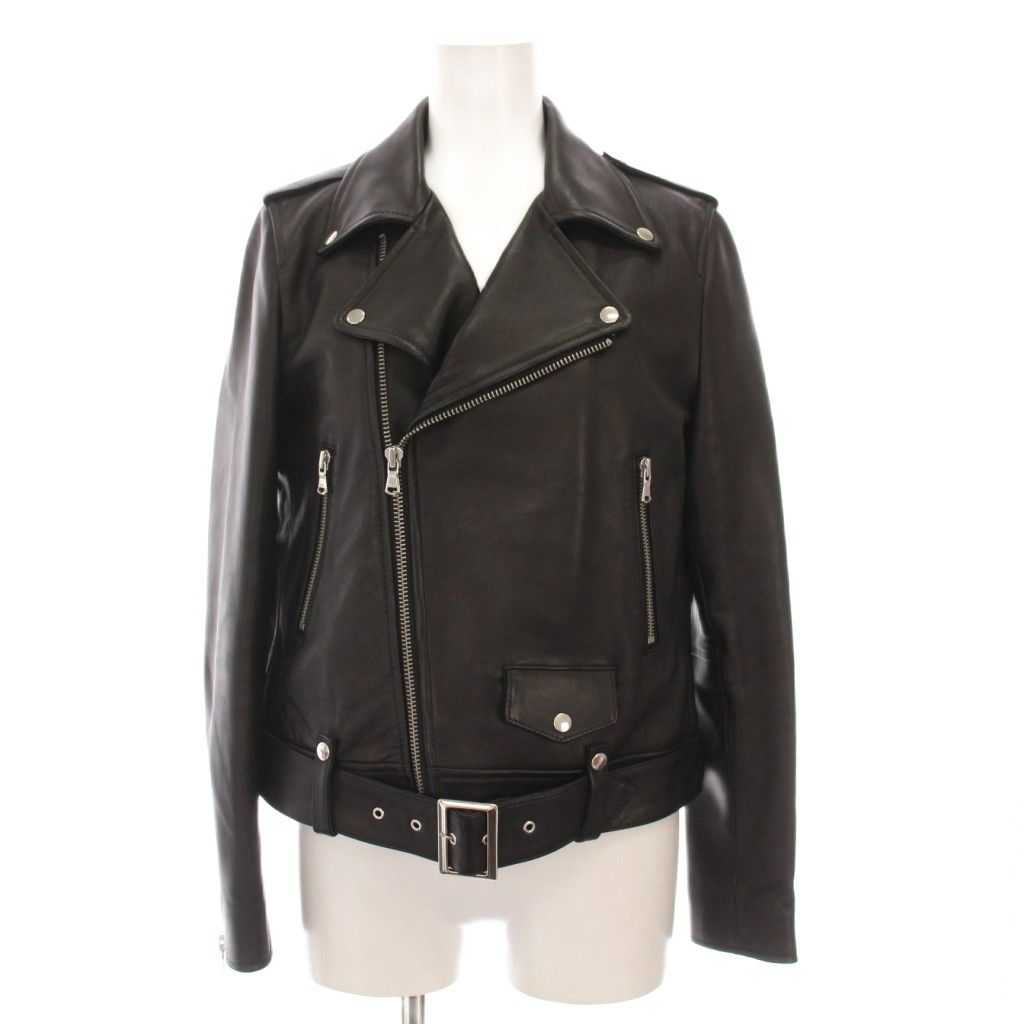 UNITED ARROWS 黒 レザー ライダースジャケット レザー ライダース ジャケット