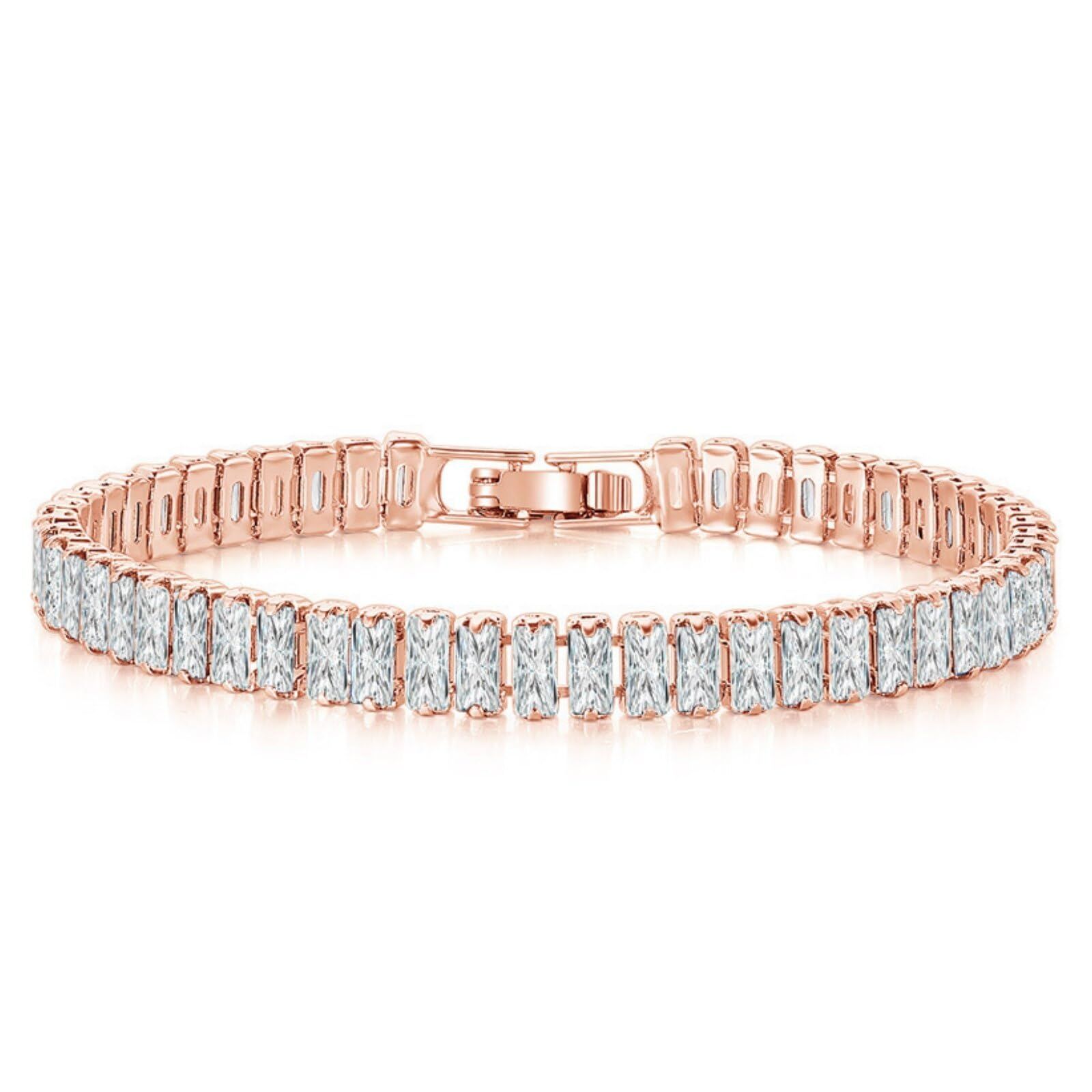 【在庫セール】ブレスレット女性 ハンドチェーン テニスブレスレット AAAのジルコン mm 2*5 Kゴールドメッキ ブレスレット結婚式 18 ジュエリー 記念日 腕輪 [3MNSCD]