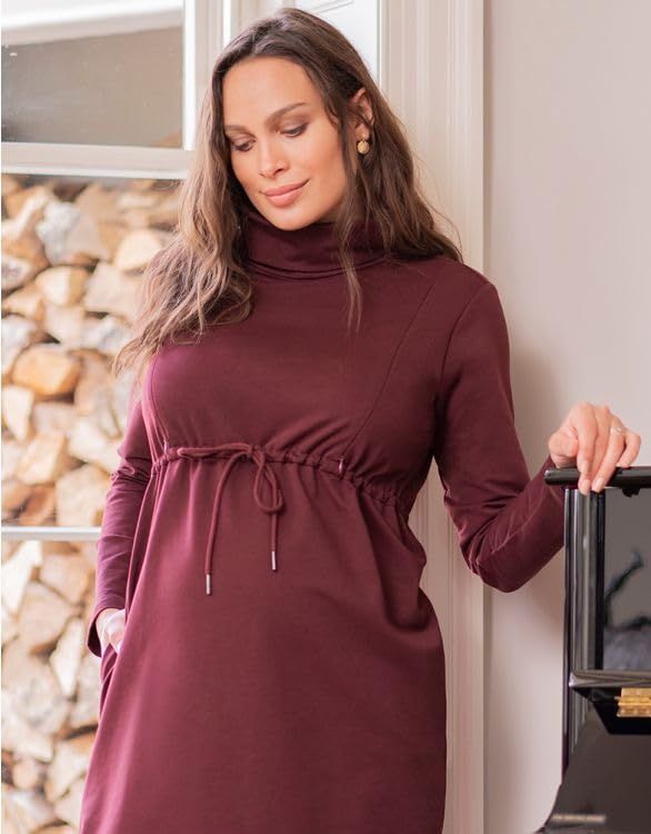 セラフィン カジュアルドレス 授乳対応マタニティワンピース LYDIA レディース バーガンディ WWW_OLIVIERBERNSTEIN_COM